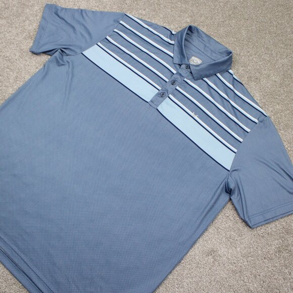 Callaway Polo Shirt Mens 2XL Blue Opti-Dri Golf Polyester S/S Pullover Stretch - Picture 3 of 14